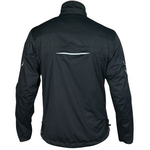 Chaqueta cortavientos ligera con capucha de nailon para hombre personalizada con tela de poliéster impermeable de contraste de color transpirable - Product Image 4