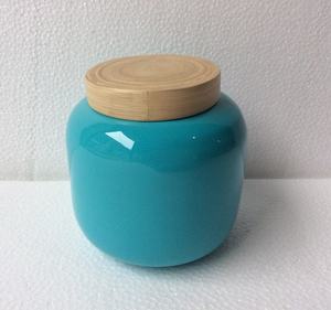 Pot en bambou bon marché récipient de stockage d'épices en bambou avec couvercle pot de stockage de fleurs cuites organisateur rond - Product Image 2