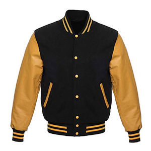 Chaqueta Varsity de Gamuza Suave para Hombre, Estilo Elegante, Cuello Alto, Cierre de Dos Vías, Holgada, Lisa, de Alta Calidad, Fabricada en Pakistán - Product Image 1