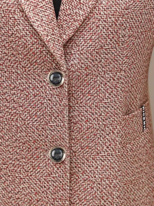 Mujeres abrigo de doble botonadura Blazer prendas de vestir exteriores moda todo-fósforo calle manga corta diseño profesional Casual elegante trabajo de oficina - Product Image 6