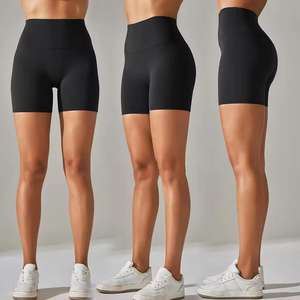 2025 Best Premium Quality Wholesale Yoga Shorts <b>Tight</b> Workout Leggings <b>Women</b> Drawstring Anti-Bacterial High Waist 1 - Product Image 4