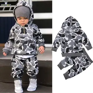 Conyson Baby Jongens Kleding Groothandel Sets Camouflage Hoodies Pullover En Broek 2 Stuks Pak Kid Girl Jogger Sweatshirt Outfits