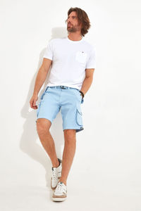 Stylish Lightweight 100% Cotton <b>Men's</b> Casual <b>Shorts</b> Durable Solid Designs Breathable Comfortable Fit Eco-Friendly Plain Dyed - Product Image 5
