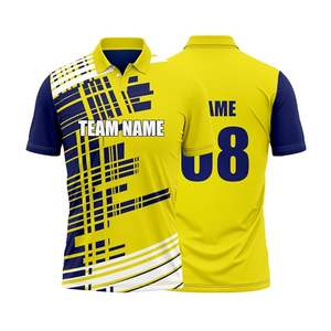 Custom Sublimation Classic <b>White</b> Cricket <b>Polo</b> <b>Shirts</b> for <b>Men</b> American Football Jersey <b>Shirts</b> for <b>Men</b> - Product Image 4