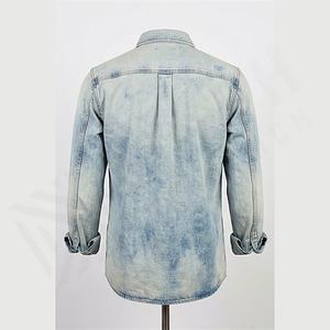 Camisetas de Manga Larga de Mezclilla de Algodón de la Mejor Calidad, Sólidas, Casuales de Primavera para Hombre, Colores con Logotipo Personalizado Premium - Product Image 2