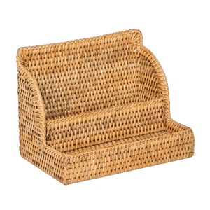 Panier de rangement multifonction moderne en rotin naturel fait main Artex Green Earth, écologique, pour bureau et articles de toilette - Product Image 1