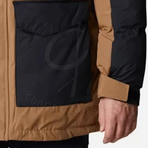 Nueva chaqueta acolchada de invierno de manga larga para hombre, tela personalizada con cremallera completa y Bolsillo grande, suministro ODM - Product Image 5
