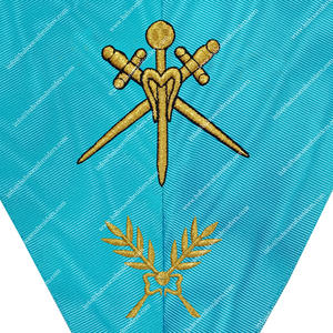 Collar de maestro de ceremonia de Rito Francés Unisex Collar bordado de oficial de Regalia masónica para uso en la iglesia para adultos - Product Image 2