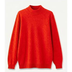 Sweat-shirt oversize jaune moutarde uni à col montant et épaules tombantes à manches longues pour femme Trackstar OEM Private Label - Product Image 6