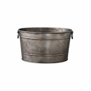 Hielera de Metal con Acabado Plateado Antiguo, Enfriador de Bebidas con Asa Lateral, Enfriador de Vino para Hoteles, Fiestas y Bares - Product Image 6