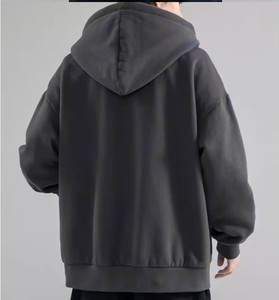 Sweat à capuche surdimensionné en coton éponge française personnalisé hiver sweat à capuche gaufré en polaire lourde sans ficelle StreetWear plaine vierge - Product Image 3