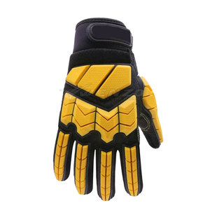 Pakistan Made High Quality Leather Impact Gloves with Adjustable <b>Wristlet</b> Cuff Breathable & Durable Customizable for Unisex Use - Product Image 3