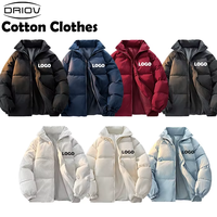 Veste en coton épaisse et chaude Driov pour couples, grande taille, logo personnalisé, décontractée, pour l'hiver, l'extérieur, le quotidien et les fêtes