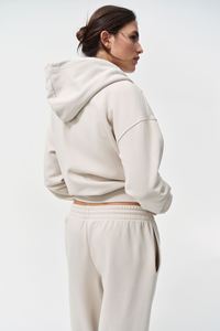 เสื้อฮู้ดผู้หญิงแบบใหม่ น้ำหนักเบา มีซิป บริการ OEM สไตล์ลำลอง สตรีทแวร์ ผ้าฝ้าย/ผ้าขนแกะไผ่ กันน้ำ มีกระเป๋า - Product Image 3