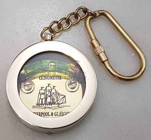 Mini Clinómetro Náutico de Latón, Llavero con Colgante, Regalo Marítimo para Esposos, Cumpleaños, Aniversario - Product Image 2