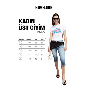 Camiseta Corta GRIMELANGE MIDNA para Mujer, Tejido Suave y Elástico, Algodón Orgánico, Estampado y Detalle de Piedras - Product Image 6