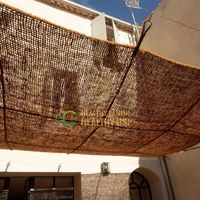 Kain Peneduh Kelapa Persegi Panjang Terlaris 100% Serat Kelapa Alami 850gsm atau 1000gsm Ukuran Kustom untuk Resor Pantai, Balkon