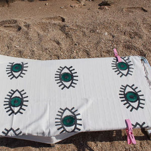 Toalla de Playa Tejida Ecológica Turca de Algodón Peshtemal para Hombre y Mujer, Uso en Casa, Sauna, Suave, Secado Rápido, Calidad, Patrón Colorido - Product Image 1