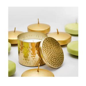 Bougeoir en métal de luxe avec couvercle Porte-étain décoratif du fabricant et fournisseur indien - Product Image 1