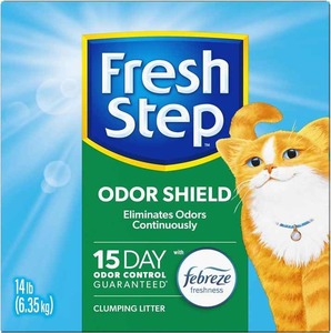 Litière agglomérante Fresh Step Odor Shield avec fraîcheur Febreze, éliminateur d'odeurs de litière pour chat en continu, 14 lb. Boîte - Product Image 5