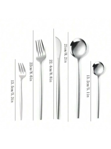 Forme classique design couverts ensemble en acier inoxydable dîner couteau cuillère fourchette maison cuisine restaurant vaisselle mariage événement décor - Product Image 4