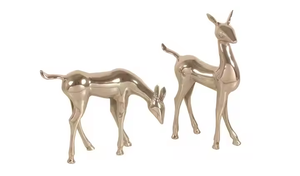 Sculpture de cerf en aluminium avec or argent bronze noir Décoration de Noël et objets de décoration intérieure Affichage élégant par décor impex - Product Image 2