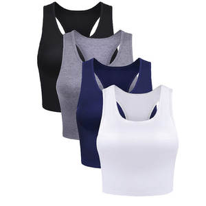 Soutien-gorge de sport de yoga pour femmes de haute qualité, logo thermoscellé gratuit, col rond, sans couture, fabriqué au Bangladesh - Product Image 1