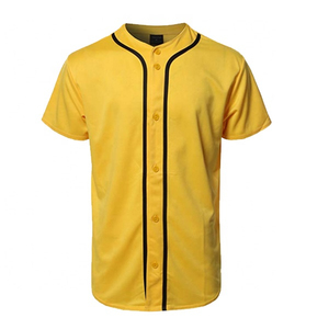 2025 nouveau Design vêtements de sport Baseball Softball Jersey col rond bouton chemises à manches courtes 100% Polyester respirant Anti-rides - Product Image 6