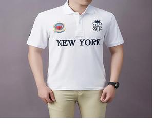 Nueva llegada Polo negro de manga corta para hombre 220G Algodón puro tallas americanas bordado hombre Golf Polo camiseta - Product Image 1