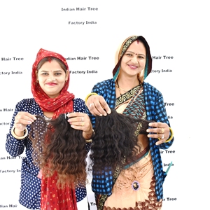 100% ต่อผมมนุษย์แท้แบบไม่ผ่านการทำสารเคมีผมธรรมชาติแบบหยิกยาวเรียงตามธรรมชาติ - Product Image 4