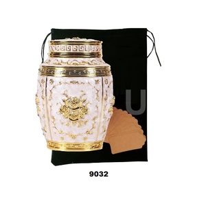 Urna de rosa de recuerdo dorado para cenizas humanas, urna funeraria de cremación mediana para cenizas de adultos, hermosa urna funeraria decorativa de aleación de Zinc - Product Image 1