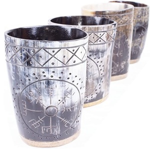 Tasse de corne de Viking rustique Cadeau parfait pour les amateurs d'hydromel et de bière - Product Image 3