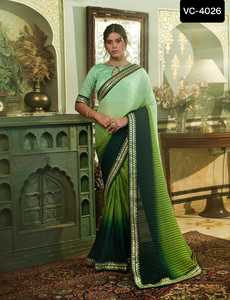 Machine à broder de haute qualité Saree de travail lourd informatisé et vêtements pour vêtements de mariage et vêtements de festival Saree en soie douce - Product Image 2