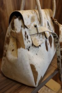 Bolso de mano de piel de vaca genuina para mujer Bolso de estilo occidental - Product Image 4
