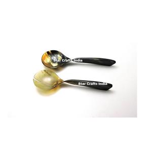 Ensemble de cuillères à salade en corne de style nordique, personnalisées, en corne naturelle, outils de service de cuisine, cadeaux fantaisie, cadeaux de pendaison de crémaillère en gros - Product Image 6