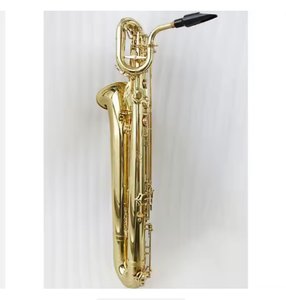 Saxophone flûte traversière neuf en laiton doré, tonalité Mi bémol - Product Image 1