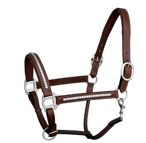Halter de cuero de caballo de marca MH Global Exports de alta calidad con logotipo personalizado y embalaje, el mejor de su clase para propietarios de caballos - Product Image 1