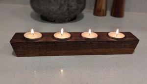 Excellent Quality <b>Tealight</b> Candle <b>Holder</b> Made from Ontario Walnut for Festive Holiday and Event Decorations Available for Sale - Product Image 4