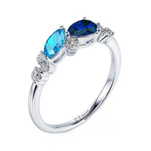 Bague géométrique Jeulia Spring Magic en argent sterling, cadeau - Product Image 2