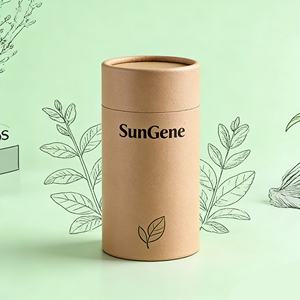 Boîte en tube de papier kraft cylindrique, lamination mate personnalisée, biodégradable, emballage de luxe pour parfum et crème pour le visage avec logo personnalisé - Product Image 5