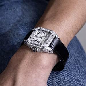 Montre mécanique de luxe haut de gamme pour homme, design personnalisé, sertie de diamants Moissanite VVS, cadran en verre artisanal, mouvement automatique - Product Image 3