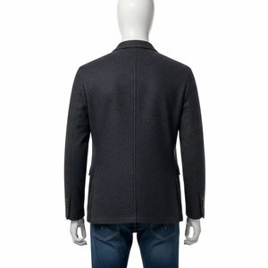 Chaqueta de Lana para Hombre, Transpirable, Cuello en V, Mezcla de Lana Suave, Ligera, Cálida, Informal, para Otoño e Invierno, Uso Diario, Moda - Product Image 5