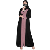 Abaya de Chifón de Seda para Mujer, Estilo Islámico Modesto, Corte Recto, Cintura Natural, Ecológica, Largo hasta el Tobillo, con Bordado, para Uso Diario, Venta al Por Mayor Personalizada