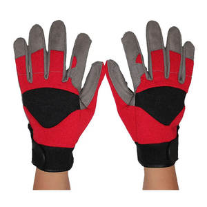 ถุงมือช่างผ้าฝ้ายกันแรงกระแทกถุงมือทำงานหนัง TPR ดูดซับแรงกระแทกกันน้ำมันผู้ผลิตโดยตรง - Product Image 3