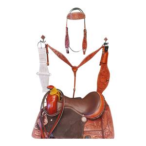 Venta al por mayor de sillas de montar para adultos de carreras de barril de cuero hecho a mano de primera calidad Western Horse Saddles Bulk Rodeo Cowboy Tack de alta calidad de fábrica - Product Image 2