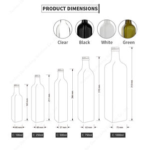 Commercio all'ingrosso 500ML vuoto <span class=keywords><strong>verde</strong></span> bottiglie di vetro scuro facile versare beccuccio Set di stampa dell'etichetta Dispenser per olio d'oliva <span class=keywords><strong>e</strong></span> aceto - Product Image 3