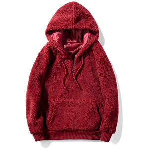 Vente en gros de sweats à capuche mi-zippés en polaire à impression numérique de haute qualité pour femmes et hommes unisexes - Product Image 6