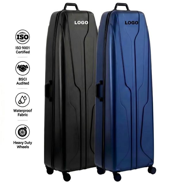 Professional Grade Hard Shell Bag 4 Spinner Wheels Anti-Crush Impact Resistant Royal Blue 1680D Heavy Duty Oxford Case