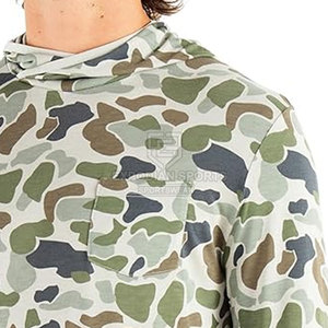 Sweat à capuche de pêche en plein air UPF 50 léger en Spandex/Polyester, séchage rapide, respirant, personnalisable pour homme avec masque - Product Image 3