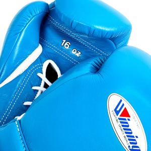 Engrenages de boxe de qualité supérieure Nouveaux gants de boxe gagnants bleus professionnels Gants de boxe sur mesure avec votre propre logo imprimé - Product Image 4